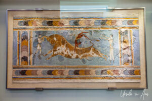 Bull-Leaping fresco, Heraklion Archaeological Museum, Crete Greece