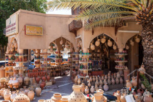 Pottery shops, Nizwa Souq, Oman.