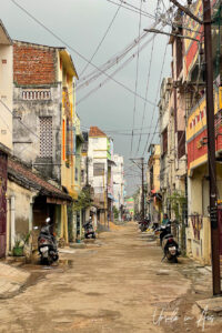 Quiet Thanjavur street, Tamil Nadu, India