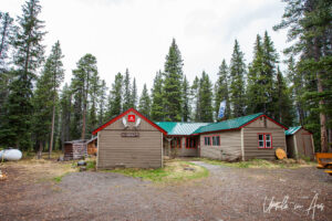 Wooden lodge, Mosquito Creek, Banff Alberta Canada
