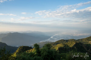 View over Rishikesh and the Ganges from Kunjapuri Hill, Uttarakhand, India
