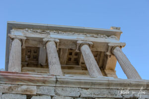 Columns in the Parthenon, Athens, Greece.