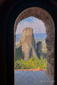 Meteora Mountains from the Monastery Of Agios Stefanos, Meteora, Greece