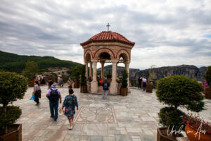 Pergola in the courtyard of Varlaam Monastery, Meteora, Greece