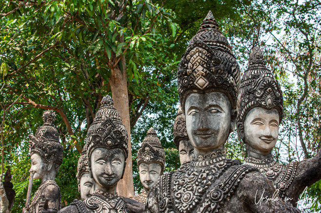 Ornate Buddha heads, Sala Kaew Ku, Nong Khai Thailand