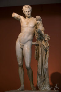 Marble statue of Hermes with the infant Dionysus, Museum of Olympia, Greece