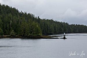 Seaforth Channel Marker on Denny Island, Inside Passage, Canada.