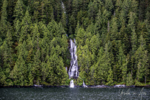 Waterfall, Inside Passage, Canada.