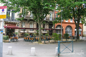 Café on Saint-Sernin Square, Toulouse, France