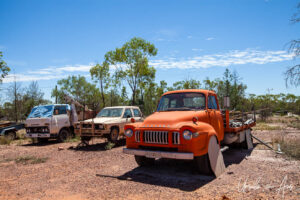 Orange Bedford truck, Grawin, NSW Australia