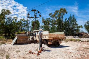 Opal mining rig, Grawin, NSW Australia