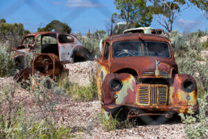 Rusted truck cab, Lightning Ridge, NSW Australia