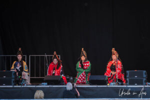 Kumugwe Dancers on the main stage, Vancouver Island Musicfest, Comox BC Canada