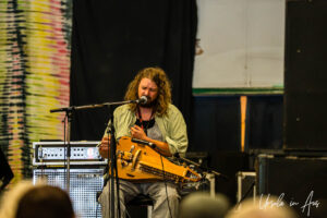 Benj Rowland performing in the Barn, Vancouver Island Musicfest, Comox BC Canada.