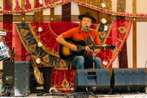 Gordie Tentrees on the Woodland Stage, Vancouver Island Musicfest, Comox BC Canada.