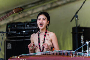 Jing Xia on the Grierson Stage, Vancouver Island Musicfest, Comox BC Canada.