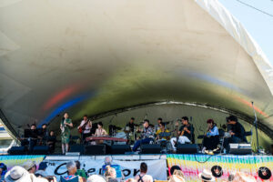 Performers on the Grierson Stage for Asian Culture Old and New, Vancouver Island Musicfest, Comox BC Canada.