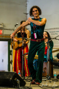 Damián Gallardo dancing in The Barn, Vancouver Island Musicfest, Comox BC Canada.