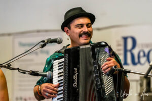 Pablo Simón Zárate Zavala on accordion, Vancouver Island Musicfest, Comox BC Canada.
