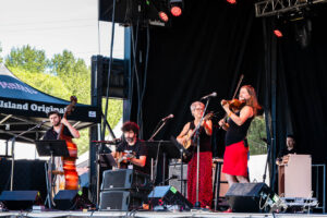 Christine Tassan et les Imposteures on stage at the Vancouver Island Musicfest, Comox BC Canada.