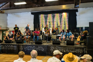 Performers on stage at The Barn, Vancouver Island Musicfest, Comox Canada