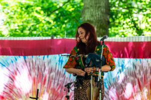 Kathryn Tickell playing Northumbrian small pipes, Crossroads, Vancouver Island Musicfest, Comox Canada