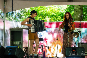 Kathryn Tickell on fiddle, Amy Thatcher on accordion, Crossroads, Vancouver Island Musicfest, Comox Canada