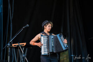 Amy Thatcher on accordion, Vancouver Island Musicfest, Comox Canada