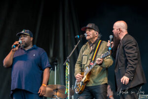 Daniel Lanois and band on stage, Vancouver Island Musicfest, Comox Canada