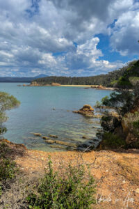 View over Quarantine Bay from Budginbro Lookout, Eden Australia