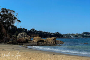 Rock formation at the north end of Bungo Beach, Eden Australia