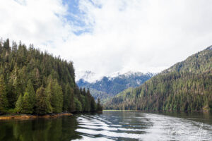 Mountains around Khutzeymateen Chanel, BC Canada