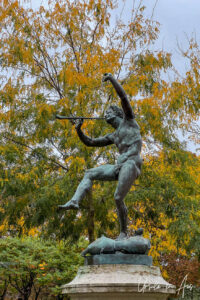 The Dancing Faun sculpture in the Jardin du Luxembourg, Paris