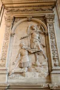 Saint Michael and Joan of Arc in the Église Saint-Médard, Paris France.