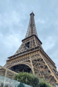 The Eiffel Tower from below, Paris France