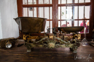 Inside the museum at Vallindras Kitron Distillery, Halki Naxos Greece.