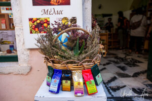 A display of local herbs, Halki Naxos Greece