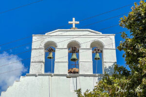 The three bells, the Church of Panagia Protothrone, Halki Naxos Greece
