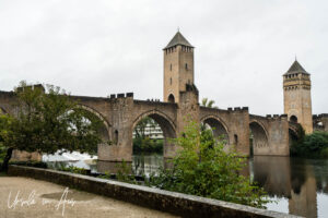 Pont Valentré from Quai Albert Cappus, Cahors France
