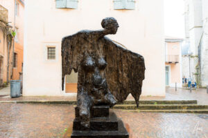 The Angel of Lazaret sculpture by Marc Petit in Cahors France.