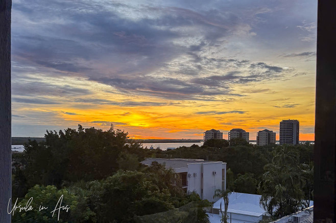 View over Darmin downtown at sunrise, NT Australia