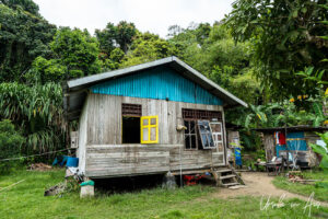 Wooden house in Kwatisore, Papua Indonesia