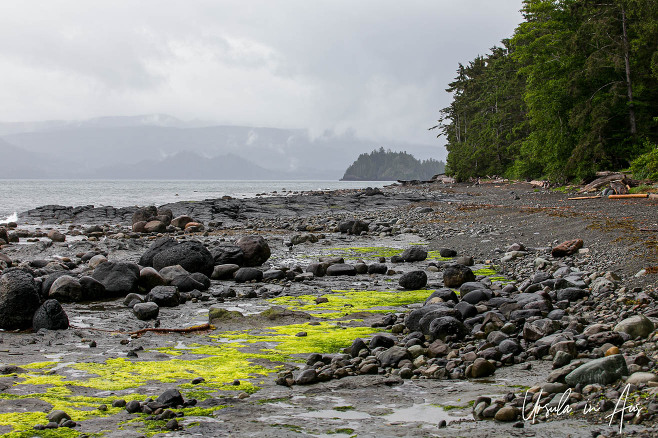 Rocky beach at Balance Rock, Haida Gwaii, BC Canada