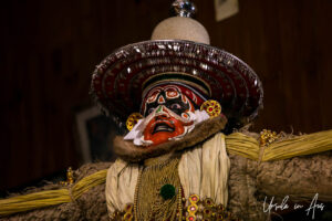 Hanuman on stage, Kerala Kathakali Centre, Fort Kochi, India