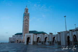 Pre-dawn view of Mosque of Hassan II, Casablanca Morocco