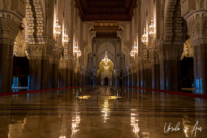 Inside the Main Hall, Mosque of Hassan II, Casablanca Morocco
