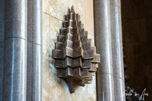 Ornate squared metal sconce, Mosque of Hassan II, Casablanca Morocco