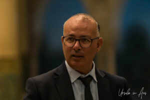 Portrait: man, Mosque of Hassan II, Casablanca Morocco