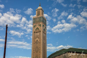 Detail: Minaret, Mosque of Hassan II, Casablanca Morocco