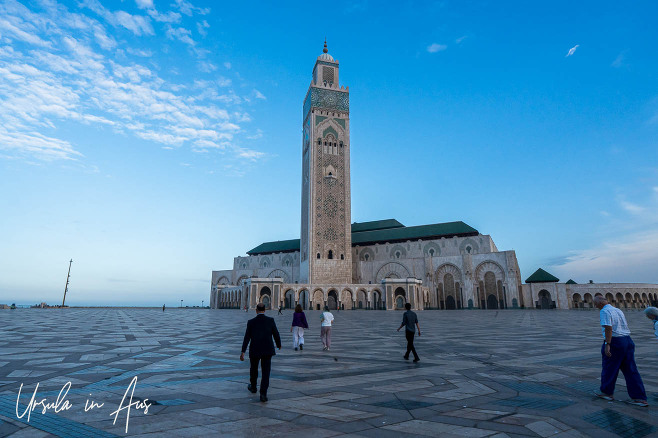 Early morning view of the Mosque of Hassan II, Casablanca Morocco